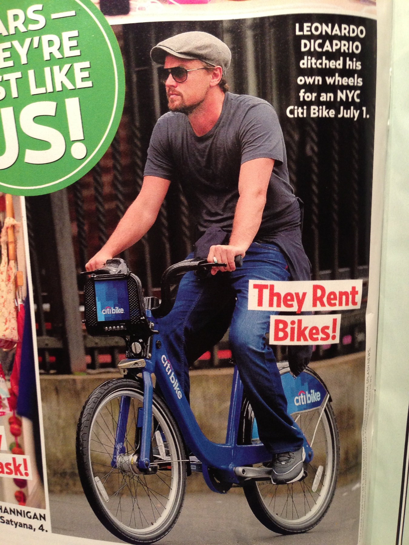 Leonardo DiCaprio auf dem CitiBike 