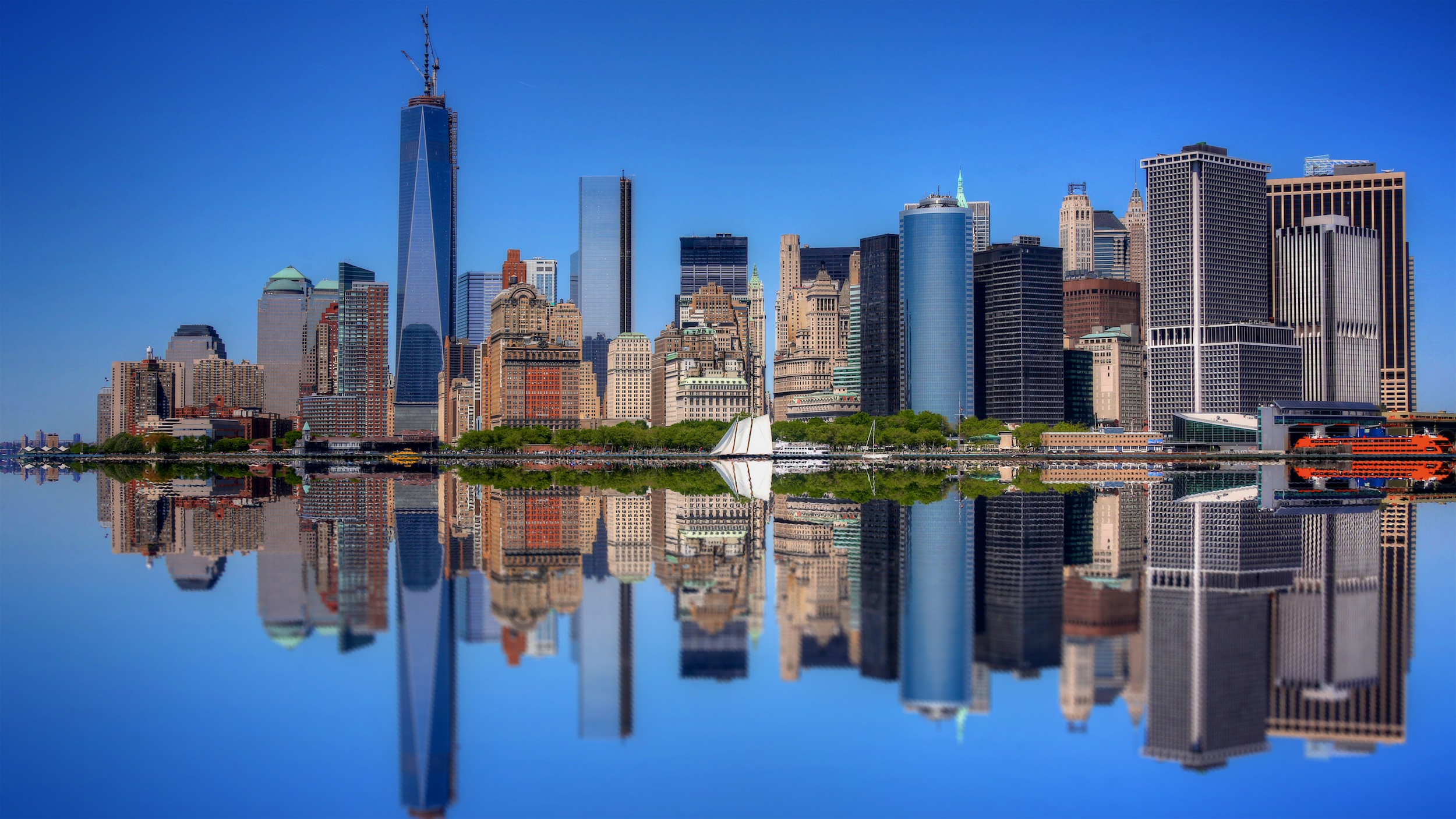 New York City in the mirror