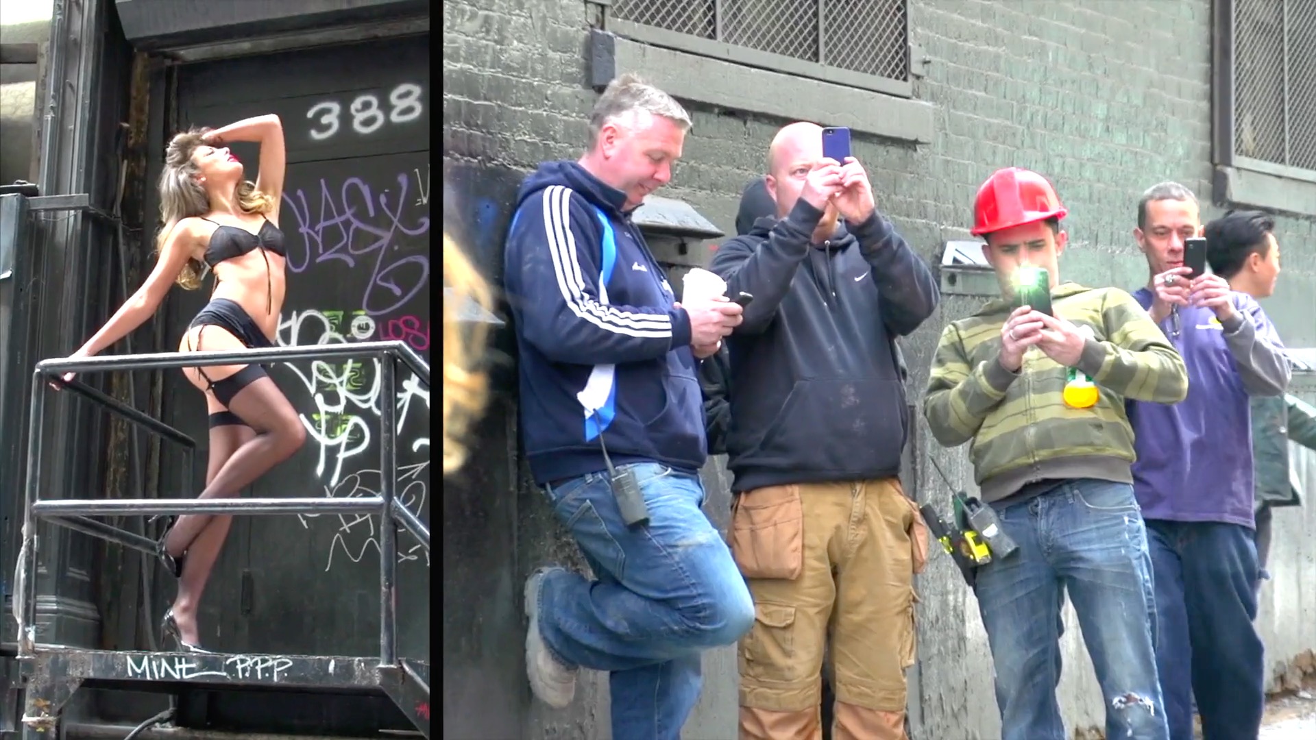 Eine nette Abwechslung für die Arbeiter