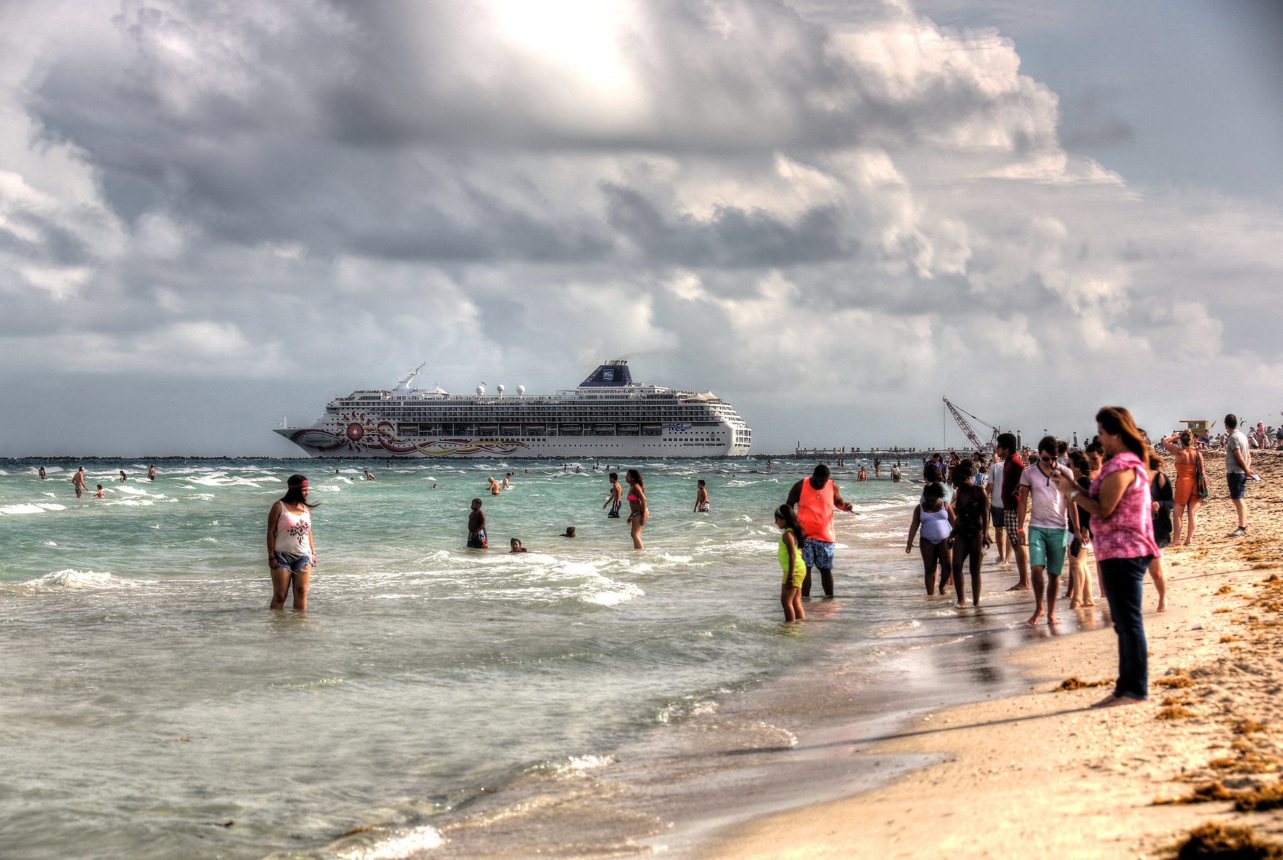 Am Strand von Miami Beach